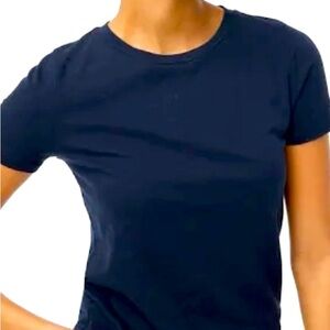 J Crew Cotton ribbed T-shirt, Size XL, Navy Blue